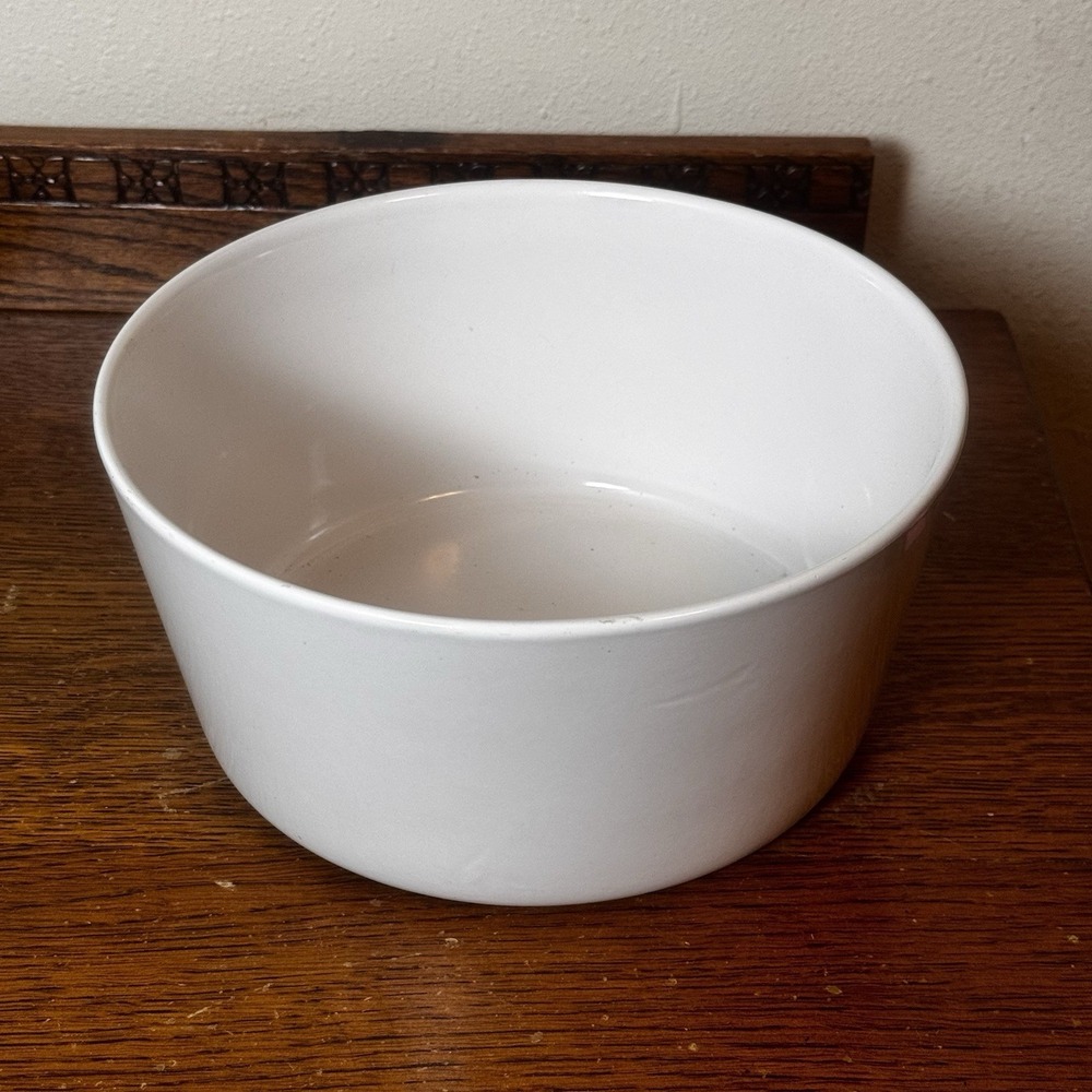 IKEA White Stoneware Baking Dish Bowl Portugal 9.5 Oven Microwave Safe